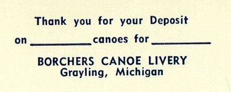 Borchers AuSable Canoe & Kayak - Vintage Postcard